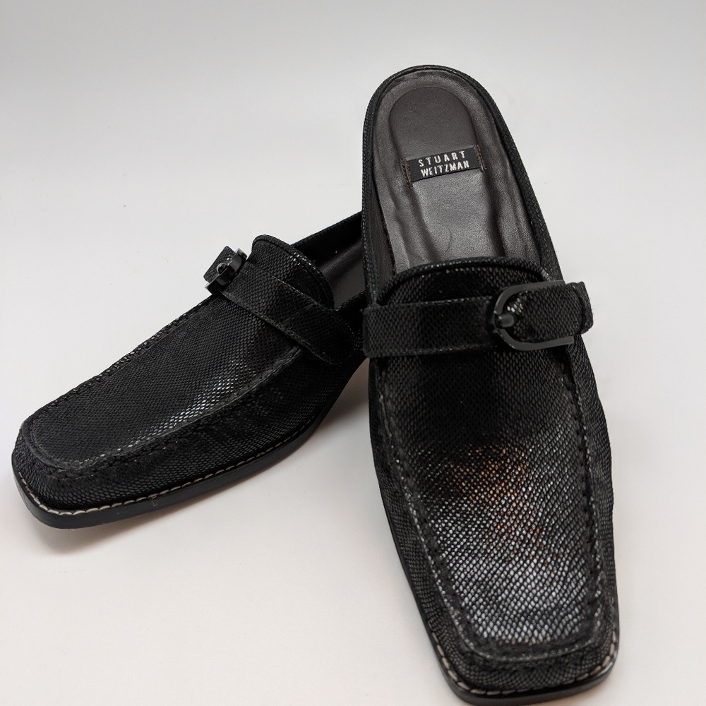 SALE!! Stuart Weitzman slip on black mules